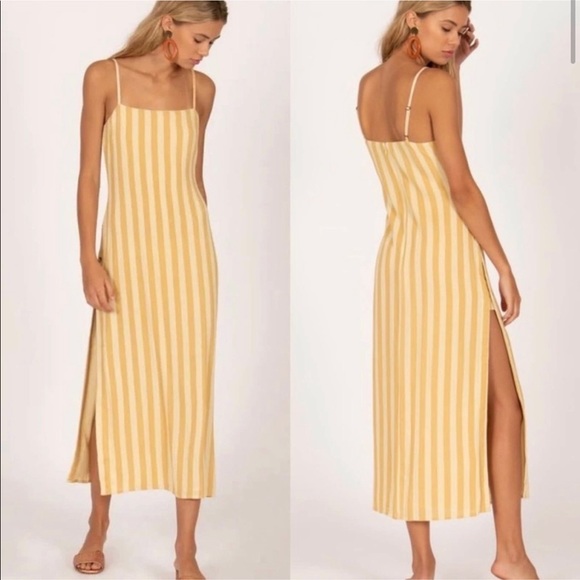 Amuse Society Midi Stripped Dress - Picture 1 of 3